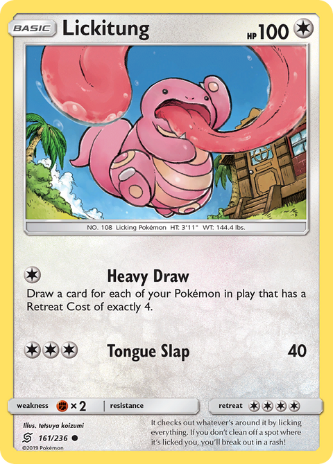 Lickitung 161 Unified Minds Pokémon card