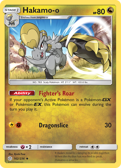 Hakamo-o 162 Cosmic Eclipse Pokémon card
