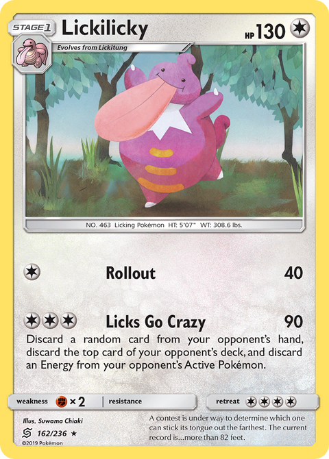 Lickilicky 162 Unified Minds Pokémon card