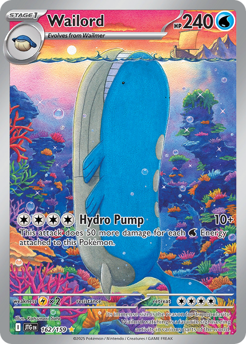 Wailord 162 Journey Together Pokémon card