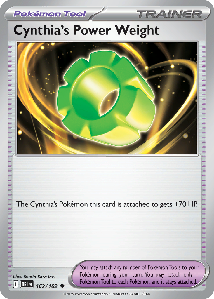 Cynthia's Power Weight 162 Destined Rivals Pokémon card
