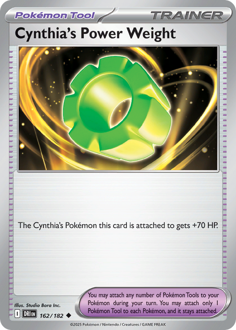 Cynthia's Power Weight 162 Destined Rivals Pokémon card