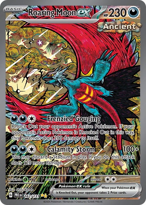 Roaring Moon ex 162 Prismatic Evolutions Pokémon card