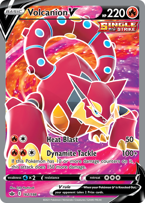 Volcanion V 162 Chilling Reign Pokémon card