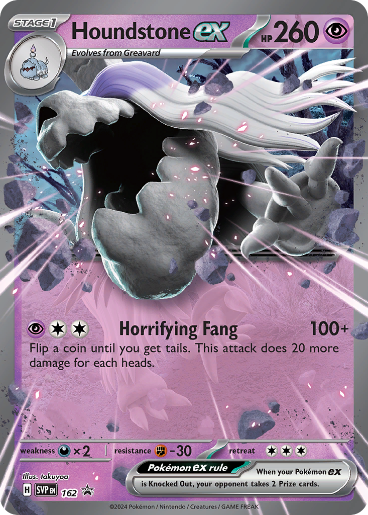 Houndstone ex 162 Scarlet & Violet Black Star Promos Pokémon card