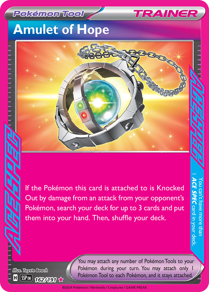 Amulet of Hope 162 Surging Sparks Pokémon card