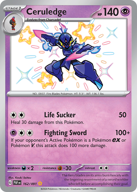 Ceruledge 162 Paldean Fates Pokémon card