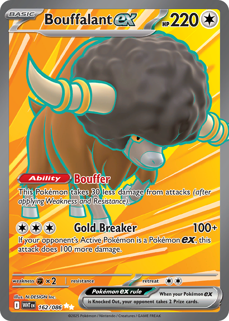 Bouffalant ex 162 White Flare Pokémon card