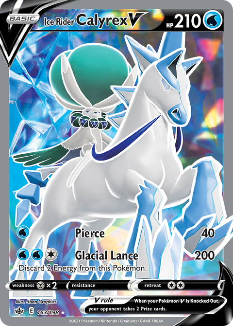 Ice Rider Calyrex V 163 Chilling Reign Pokémon card
