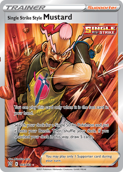 Single Strike Style Mustard 163 Battle Styles Pokémon card