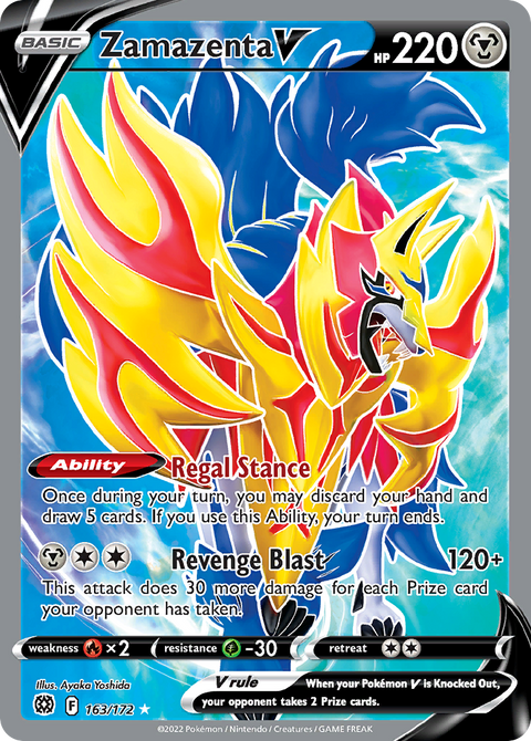 Zamazenta V 163 Brilliant Stars Pokémon card