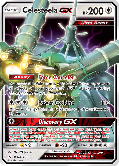 Celesteela-GX 163 Unbroken Bonds Pokémon card