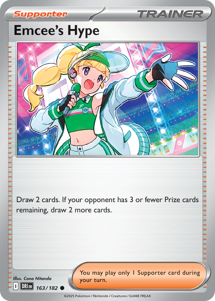 Emcee's Hype 163 Destined Rivals Pokémon card
