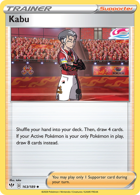 Kabu 163 Darkness Ablaze Pokémon card