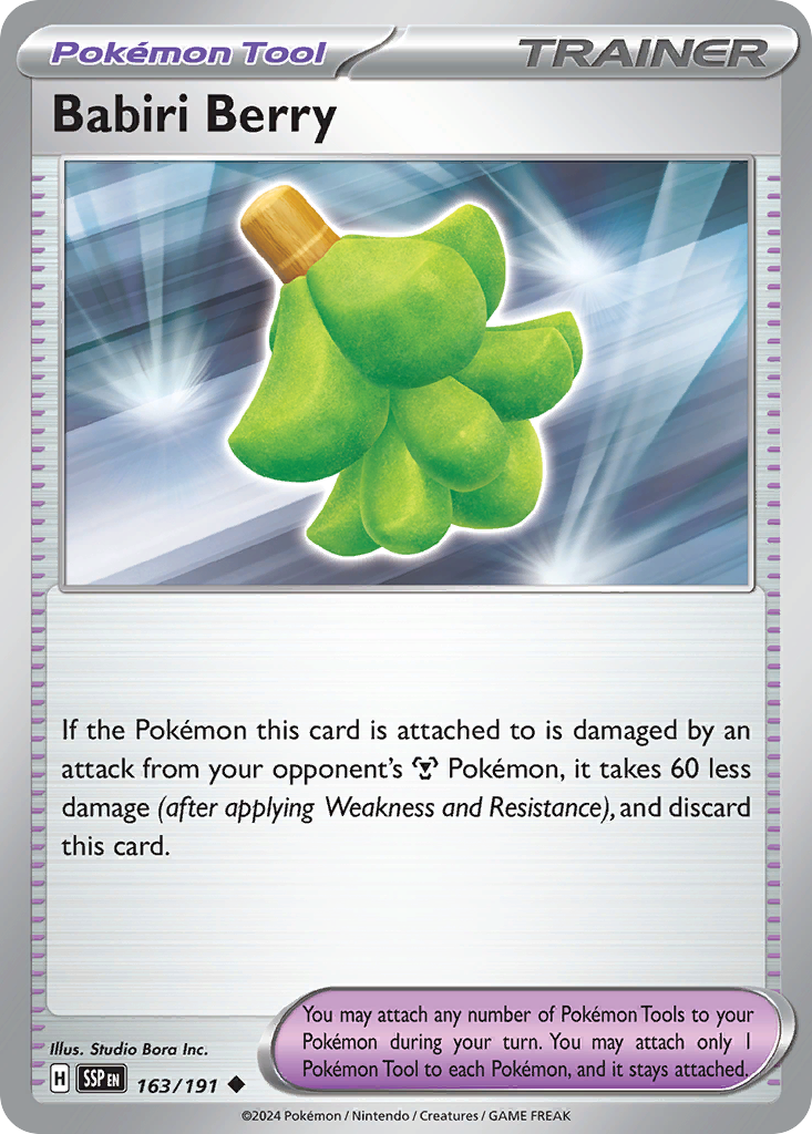 Babiri Berry 163 Surging Sparks Pokémon card