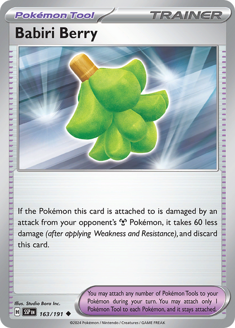 Babiri Berry 163 Surging Sparks Pokémon card