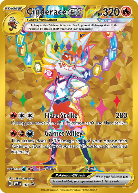 Cinderace ex 163 Scarlet & Violet Black Star Promos Pokémon card