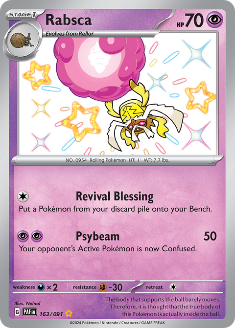 Rabsca 163 Paldean Fates Pokémon card