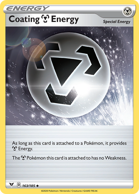 Coating Metal Energy 163 Vivid Voltage Pokémon card