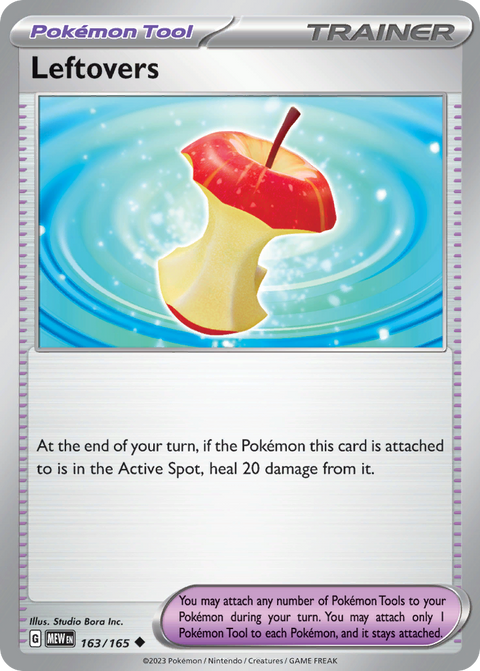 Leftovers 163 151 Pokémon card