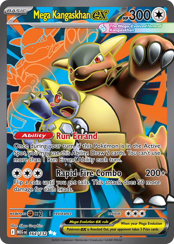Mega Kangaskhan ex 164 Mega Evolution Pokémon card
