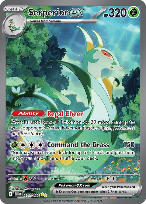 Serperior ex 164 Black Bolt Pokémon card