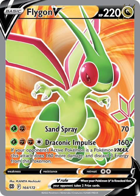Flygon V 164 Brilliant Stars Pokémon card