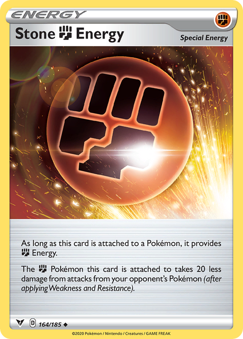 Stone Fighting Energy 164 Vivid Voltage Pokémon card