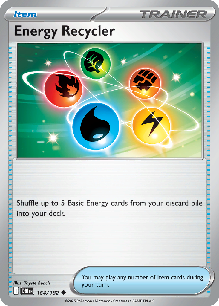 Energy Recycler 164 Destined Rivals Pokémon card