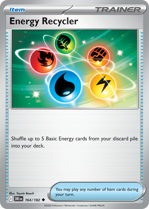 Energy Recycler 164 Destined Rivals Pokémon card