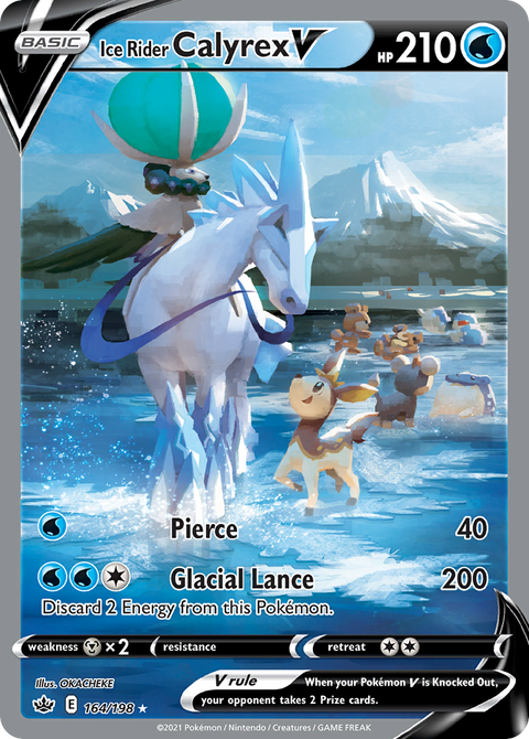 Ice Rider Calyrex V 164 Chilling Reign Pokémon card