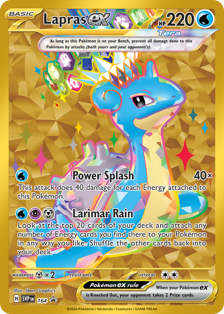 Lapras ex 164 Scarlet & Violet Black Star Promos Pokémon card