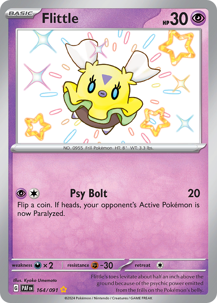 Flittle 164 Paldean Fates Pokémon card