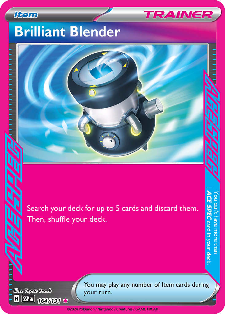 Brilliant Blender 164 Surging Sparks Pokémon card