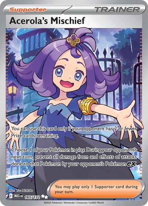 Acerola's Mischief 165 Mega Evolution Pokémon card