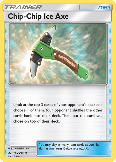 Chip-Chip Ice Axe 165 Unbroken Bonds Pokémon card