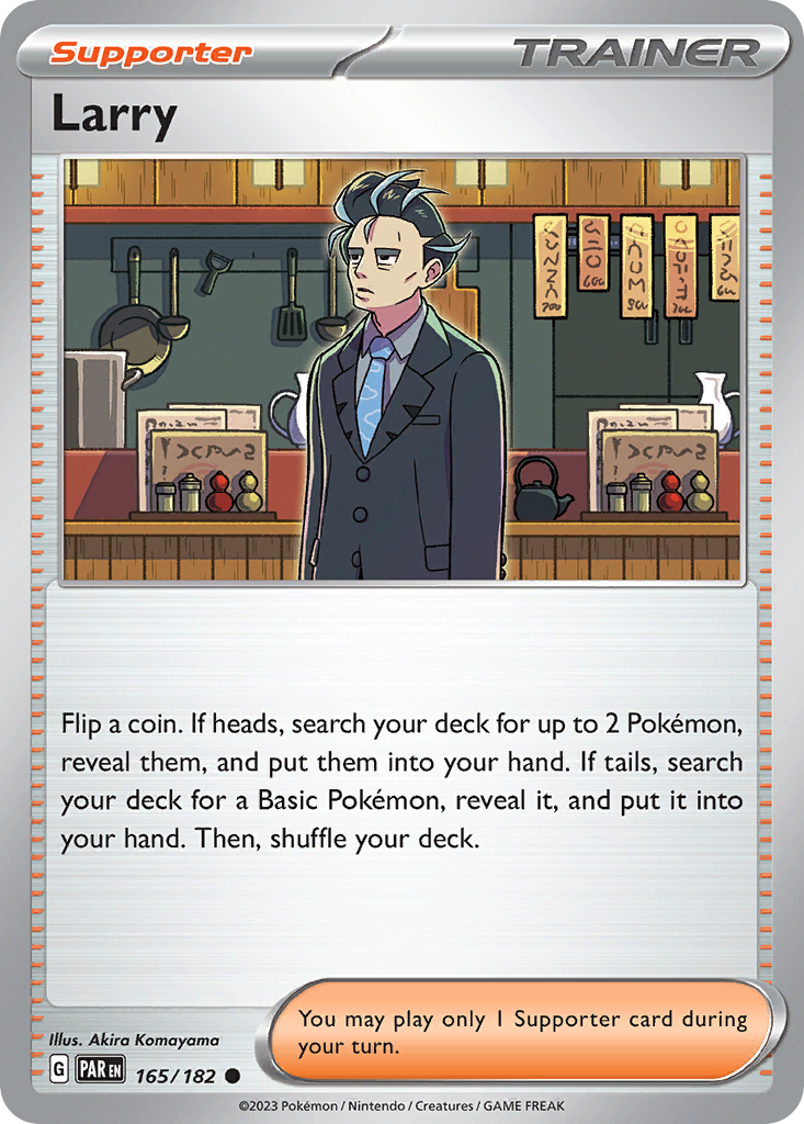 Larry 165 Paradox Rift Pokémon card