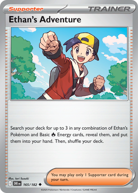 Ethan's Adventure 165 Destined Rivals Pokémon card