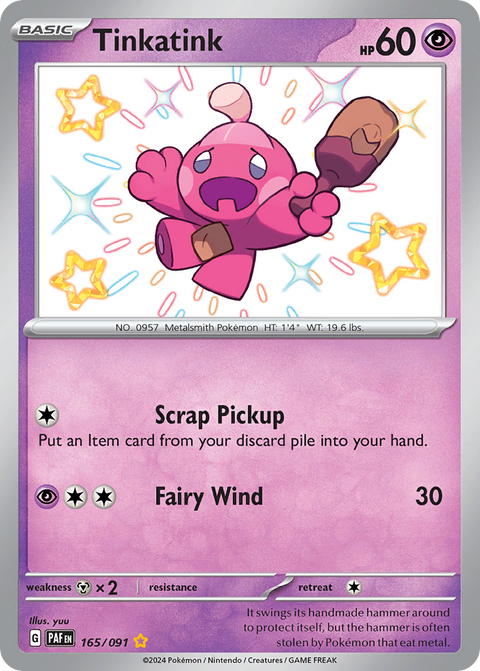Tinkatink 165 Paldean Fates Pokémon card