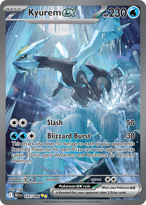 Kyurem ex 165 Black Bolt Pokémon card