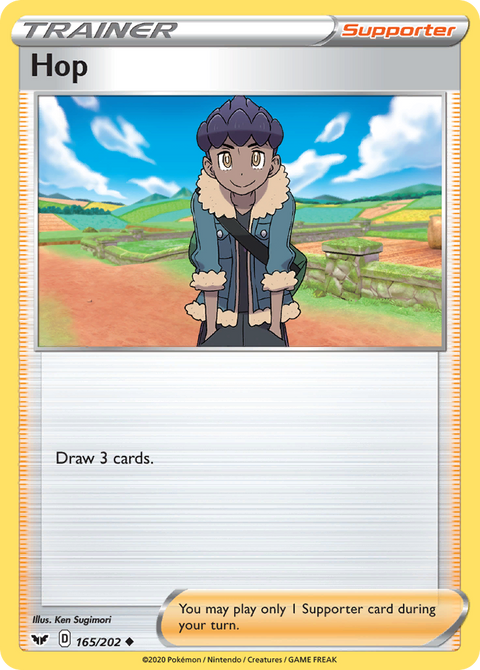 Hop 165 Sword & Shield Pokémon card