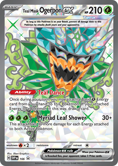 Teal Mask Ogerpon ex 166 Scarlet & Violet Black Star Promos Pokémon card