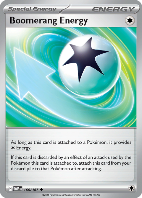 Boomerang Energy 166 Twilight Masquerade Pokémon card