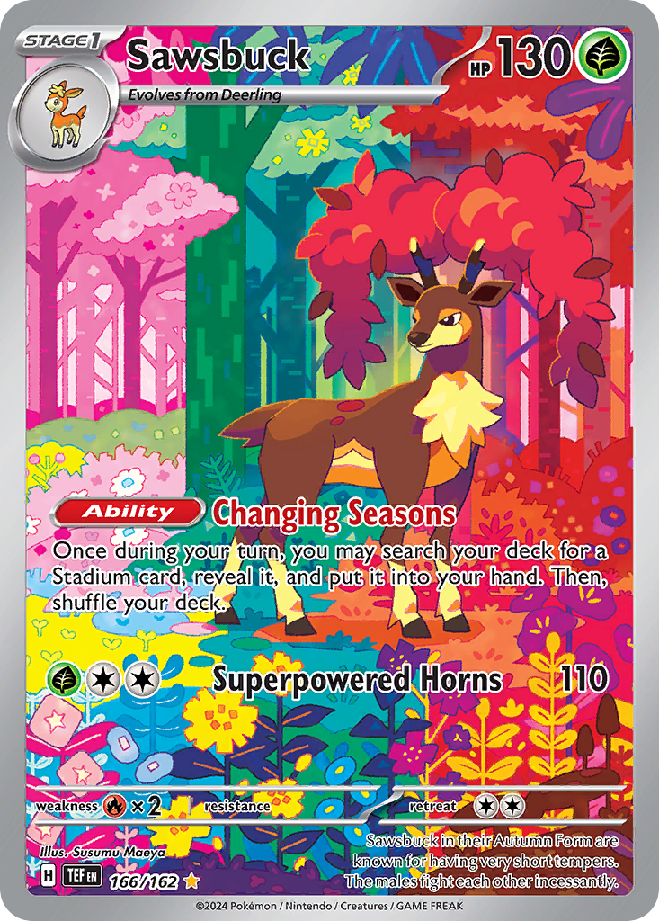 Sawsbuck 166 Temporal Forces Pokémon card