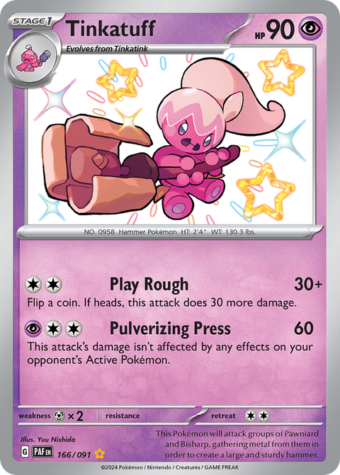 Tinkatuff 166 Paldean Fates Pokémon card
