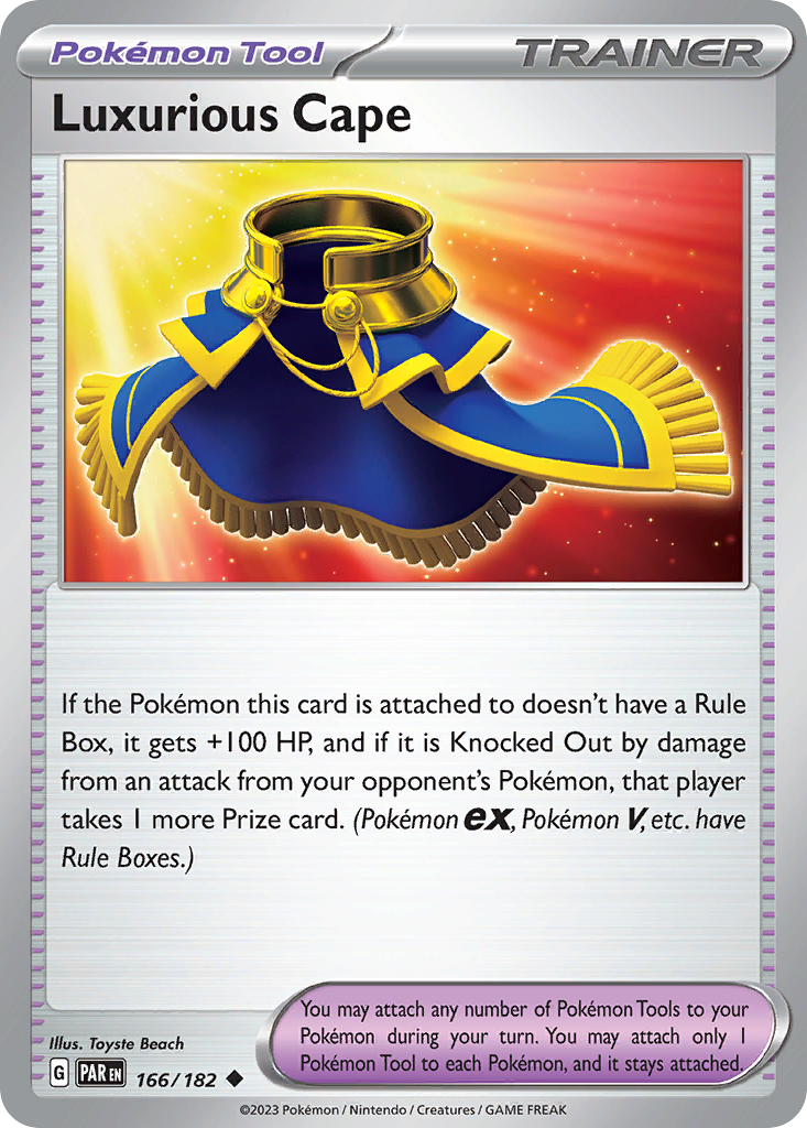 Luxurious Cape 166 Paradox Rift Pokémon card
