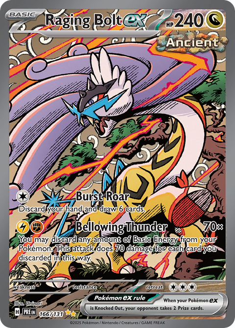 Raging Bolt ex 166 Prismatic Evolutions Pokémon card