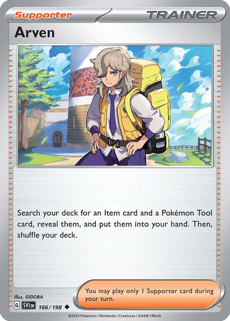 Arven 166 Scarlet & Violet Pokémon card