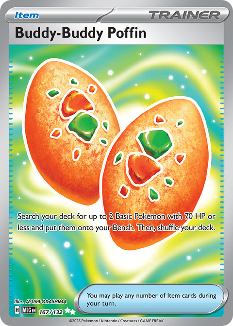Buddy-Buddy Poffin 167 Mega Evolution Pokémon card