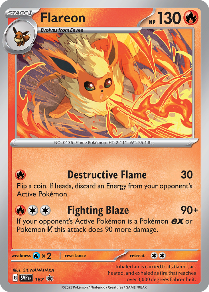 Flareon 167 Scarlet & Violet Black Star Promos Pokémon card